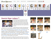 Tablet Screenshot of geminisignletters.com